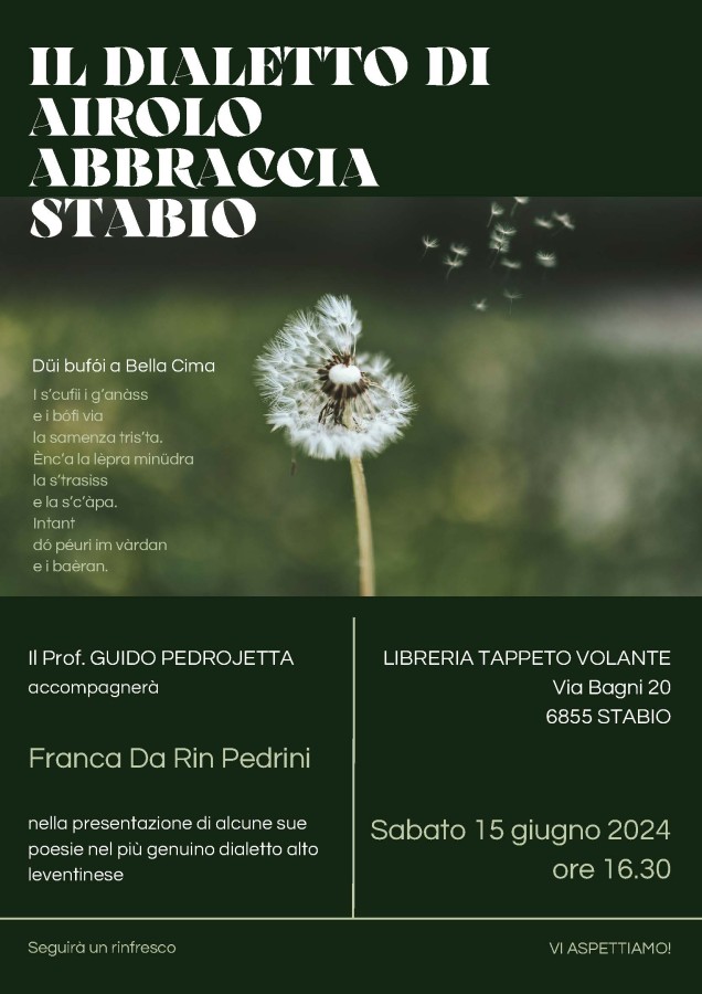 Franca Da Rin Pedrini - Il dialetto di Airolo abbraccia Stabio
