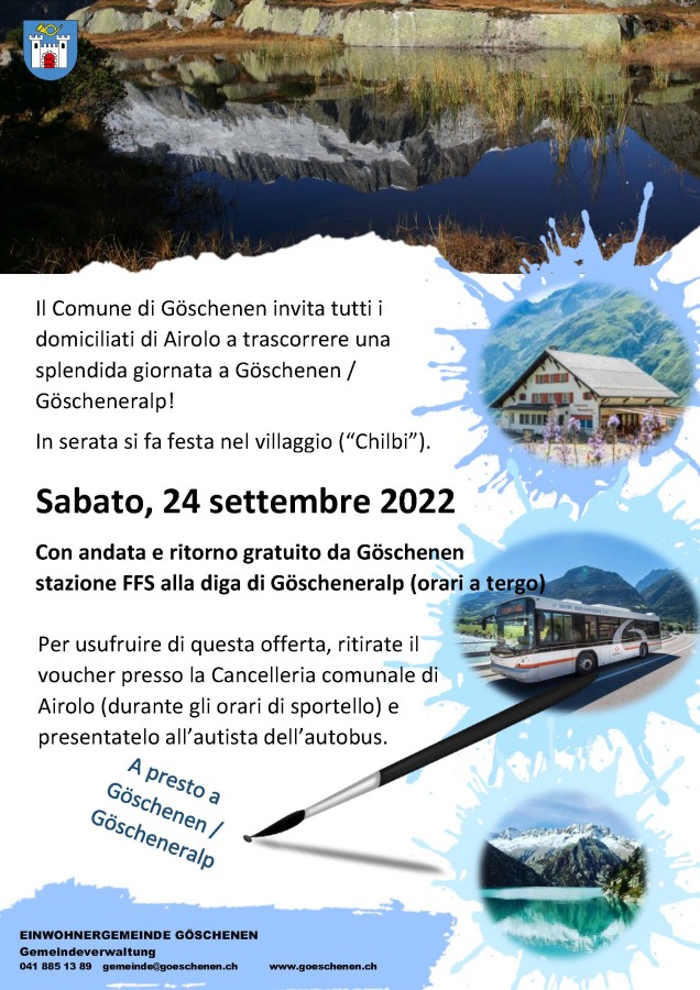 Giornata a Göschhenen/Göscheneralp