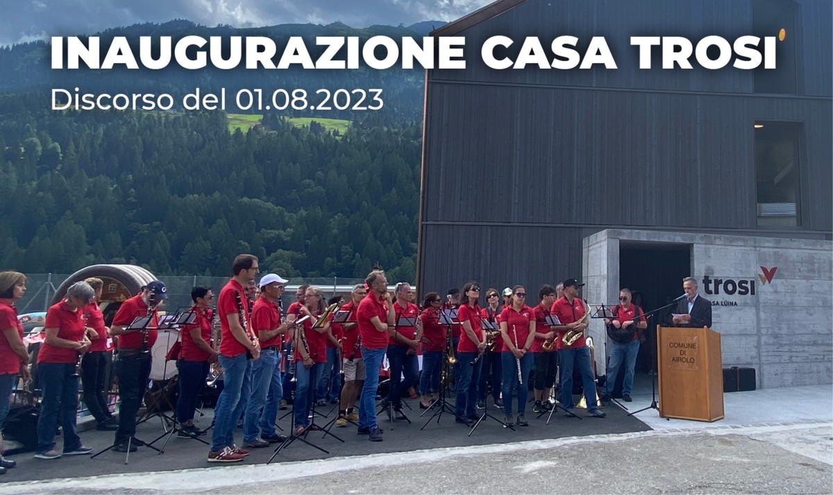 Inaugurazione Casa Trosi - Discorso Fransioli Fabio del 01.08.2023